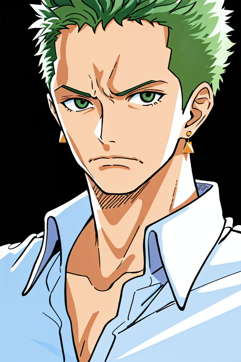 12241-438454569-oda eiichirou, 1boy, earrings, frown, green hair, highres, jewelry, looking at viewer, male focus, official art, one piece, roro.png